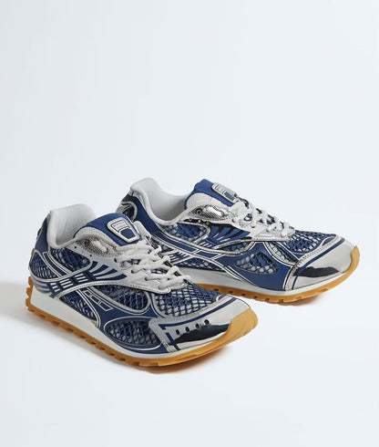 Bottega Veneta Orbit Sneaker — Pink Metallic &amp; Silver