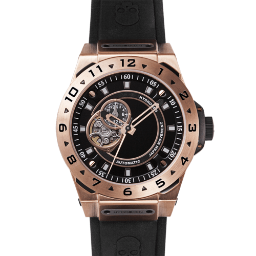 rose gold stainless steel watch