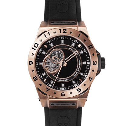 rose gold stainless steel watch
