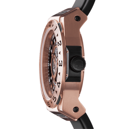 rose gold stainless steel watch