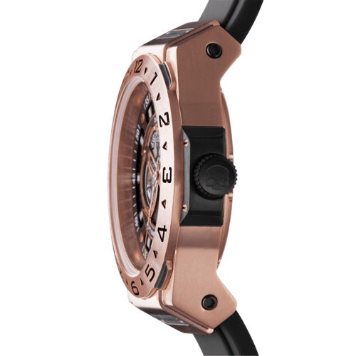 rose gold stainless steel watch