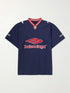 Balenciaga Soccer Jersey T-Shirt Navy - Front flat lay